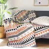 Bohemisk stickad stol lounge filt säng rutig tapestry sängäcke kvinnor utomhus strand sandiga handdukar kappa soffa täckning 220811