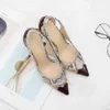Designer-2022 Pointed color matching 12cm high heels