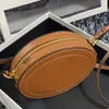 Womes Small Leather Goods Clutches Crossbody Oval Purse In Smooth Cowhide Designer Shoulder Bag Calfskin Lining Gold Metal Hardware Finishing Coin Purses 10I703
