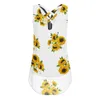 Damestanks Camis tanktop voor vrouwen mouwloze bloemen gedrukte kruis achterste zoom gelegd cami ritsje v nek losse backless vintage y2k topswo