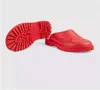 2022 Brand Perforated Slippers Men Women Platform Designer Sandals Wedge Rubber Cut-out Slide Transparent Materials Fashion Beach Flats Shoes 35-44