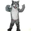 Costume da mascotte di tigre pelosa Fursuit di pelliccia lunga Personaggio dei cartoni animati per adulti Vestito operato Halloween Natale Anime Parade Suits212G