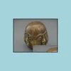 Escultura colecion￡vel 4 Face humor Buda est￡tua de cobre agrad￡vel raiva