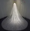 Bridal Veils Veil Long Sparkly Bling White Champagne Cathedral Shiny Wedding With Comb 35Meters One Layer Velo De NoviaBridal1008764