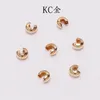 100pcs Copper Round Covers Crimp End Beads Stopper Spacer Beads For DIY Jewelry Making Accessories Supplies 243 D3
