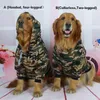 Dog Apparel Camouflage Jacket Overall For Big Clothes Sweatshirt Pet Coat Large Hooded/collarlessDog