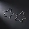 Pentacle örhänge rostfritt stål unik pentagram stjärna form hoop huggie antiallylergic överdriver överdimensionella smycken fem spetsiga stjärnor mode tillbehör