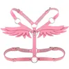 Kmvexo Wings Leather Harness Bondage Halterneck Beach Collarゴシックウエストショルダーネックレスセクシーな声明パーティージュエリーギフト6956970