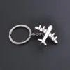 Keychains Men Modern Fighter Aircraft Airplane Key Chain Women Mini Metal Car Ring Bag Pendant Gift Wholesale Enek22