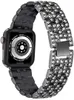 Cinturini per orologi in metallo con cinturino in diamanti per Apple Watch 45mm 41mm 44mm 40mm 38mm 42mm Cinturini in bling Bracciale a catena di lusso Orologi da donna di moda iWatch Series 7 6 SE 5 4 2 cinturino