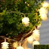 Christmas Decorations Festive Party Supplies Home Garden For Warm White Pine Cone String Light Lamp Xmas Navidad New Year Decor OrnamentF