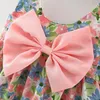 Vestidos de menina vestido infantil garotinha 2022 verão bebê arco floral tutu aniversário com chapéu sling princesa foffits 6m-2ygirl's