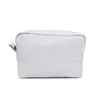 White Waffle Cosmetic Bags Classic Rectangle Designer Makeup Bag Custom Bridesmaid Toiletry Bags with Zipper Closure DOMIL106-1983