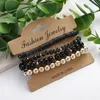 8mm Stretch Bracelet Set Bohemia Natural Beads Multilayer Beaded Women Wristband Bracelet Jewelry Gift 5 Color