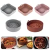 Airfryer Reusable Silicone Pot Baking Basket Pizza Plate Grill Pot&Disposable Sheets Kitchen Cake Cooking Accessories W220425