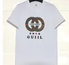 Sommer neue europäische Waren Herren T-Shirts Kurzarm-T-Shirt Rundhals-Shirt trendiges bequemes All-Match-Paillettenstickerei-Herrenoberteil