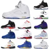 2022 nieuwe populaire originele 5 basketbalschoenen 5s heren Fire Red Alternate Grape Blue suede International Flight Laney Royal Metallic Silver Oreo