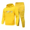 Tuta TRAPSTAR Brand Printed Sportswear Uomo 14 colori Warm Two Pieces Set Felpa con cappuccio allentata Felpa e pantaloni Set Felpa con cappuccio da jogging