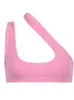 Rapwriter One Shoulder Cut Out Sexy Crop Canotte Canotta rosa per le donne Backless Fashion 90s Summer Sleeveless Outfit Donna 220318