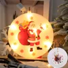 LED -juldekorationstränglampor Santa/Tree/Snowman/Star/Sock Shaped Chandelier Flashing Lights