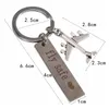 Keychains Diy Stainless Steel Keychain Safe Couple Gift Aircraft Key Chain Bag Accessories Car Ring Pendant Travel Keyring DiyKeychains Keyc