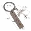 Keychains Diy roestvrij staal sleutelhanger veilig paar cadeau vliegtuig sleutelhanger tas accessoires autoring hanger Travel Keyring diykeychains keyc