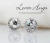 100% Original Sterling Silver 925 Stud Earrings Small Zirconia Diamond Wedding Earrings for Women Gift Jewelry