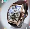 Lüks deri bant tourbillon mekanik erkekler izle 45mm gün tarih İskelet otomatik süper aydınlık 5ATM su geçirmez Kol saatleri favori Noel hediyesi