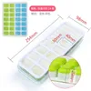 Square Silicone 14-cell Ice Cube Mold With Lid Soft Bottom Cream Making Trays Reusable DIY 220509
