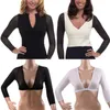 Invisible sans couture bras Shaper T-shirt Compression maille poitrine mince haut haut Shapewear noir blanc Beige couleur