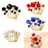 Vintage Rhinestone Wedding Rings Gold Antique Knuckle Finger Midi Ring for Women Punk Statement Jewelry