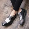 Yüksek kaliteli oxford ayakkabıları erkek pu deri moda sivri ayak parmağı trend renk eşleşen basit klasik gündelik dantel yukarı İngiliz iş resmi ayakkabılar dh935