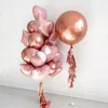 12pcs 51012 polegadas Balões de látex de metal cromado Balões metálicos de balão rosa Glod Globos Birthday Party Event Decoration 220815