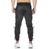 Mens fashion knitting fitness sweatpants outdoor gym running training slacks multipocket jogging squats cargo pants 220713