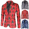 Men's Suits & Blazers Men Slim Fit Suit Rain Running Gear Men's Fashion Casual Christmas Printed Jacket For Gold 3xl Mens Jogging SuitMe