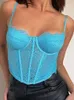 Lace Corset Top Strapless Sexy Crop Top Women Clothing 90s Y2K Summer Backless Cami Sleeveless bralette Vest Basic Camisole 220511
