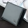 محفظة 1pcs رجال الأعمال Bifold Wallet Men's Pu Leather Leather ائتمان بطاقة CASE CASE Solid Pres Pocket