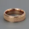 Klaster Pierścienie Kotik Wysokiej jakości moda prosta zarośla ze stali nierdzewnej Kobiet 6 mm szerokość Rose Gold Kolor Finger Dift for Girl Jewelryclu