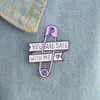 Household Sundries Purple paper clip enamel pin little heart Brooch Gift icon Badge Denim Jeans Lapel pin Clothes cap bag Creative girl kids