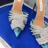 Aquazzura 2022 Лучшие дизайнеры каблуки каблуки женские сандалии красные днищики каблуки хрусталича