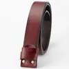 Riemen heren echte koeienhuid lederen riem zonder gespannen handgemaakte zelfgemaakte doe -het -zelf -accessoires 3,8 cm d1belts