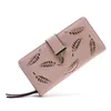 Coin Purses 2022 Korean Fashion New Women's Long Hollow-out Leaf Wallet Handbag Mobile Phone Bag Card Bags