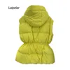 女性のベスト韓国のファッション冬スタイルのベストジャケットフード付きルーズプラスサイズコットンluci22