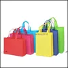 Storage Bags Home Organization Housekee Garden New Colorf Folding Bag Non-Woven Fabric Foldable Shop Reusable Eco-Friendly Ladies Pae11261