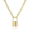 Подвесные ожерелья Золотая с покрытием блокировки панк ожерелье для мужчин Женщины друзья подарок модные украшения Kpop Gothic Anime Vintage Loverpendant