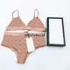 Lace Jacquard Bras Lingerie Swimwear Women Thongs Set Fashion Letter Swimwear Bra Sets Gift for Female Briefs Underwear