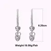 Hoop & Huggie Bohemian Crystal Ear Clip Earring For Women Multicolor Heart Pendientes Small Bridal Wedding Jewelry GiftsHoop Kirs22