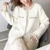 Vintage Women Sweater And Cardigans Autumn Winter Single Breasted Chic Knit Jacket Fashion Ladies Elegant Cardigan Knitwear Top 220815