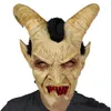 İnsan Yüzü Lucifer Parti Maskeleri Headgear Cadılar Bayramı Korku Şeytan Zombi Film Lateks Düşmüş Melek Şeytan Sahibi