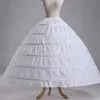 White New 6 Hoops Petticoats for Wedding Dress Plus Size Fluffy Quinceanera Gowns Supplies Underskirt Crinoline Pettycoat Hoop Skirt